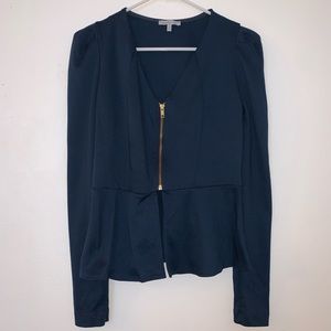 Charlotte Russe- Peplum Long-Sleeve Top